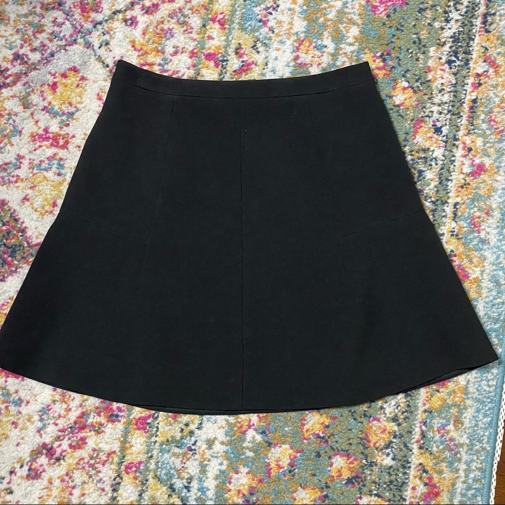 JCrew Black Flared Mini Skirt